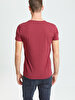 V-neck Basic Short Arm Slim Red T-shirt