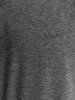 V-neck Basic Short Arm Slim Anthracite T-shirt