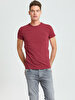 Crew Neck Basic Short Arm Slim Red T-shirt