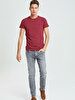 Crew Neck Basic Short Arm Slim Red T-shirt