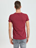 Crew Neck Basic Short Arm Slim Red T-shirt