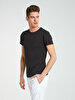 Crew Neck Basic Short Arm Slim Black T-shirt
