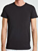 Crew Neck Basic Short Arm Slim Black T-shirt