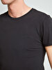 Crew Neck Basic Short Arm Slim Black T-shirt