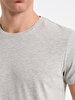 Crew Neck Basic Short Arm Slim Grey T-shirt