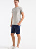 Crew Neck Basic Short Arm Slim Grey T-shirt