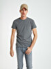 Crew Neck Basic Short Arm Slim Anthracite T-shirt