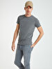 Crew Neck Basic Short Arm Slim Anthracite T-shirt
