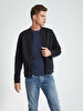 Crew Neck Basic Short Arm Slim Navy T-shirt