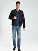 Crew Neck Basic Short Arm Slim Navy T-shirt