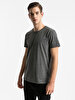 Crew Neck Basic Anthracite T-shirt