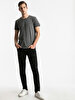 Crew Neck Basic Anthracite T-shirt
