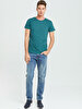 Crew Neck Basic Green T-shirt