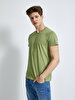 Crew Neck Basic Green T-shirt