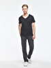Crew Neck Basic Short Arm Regular Black T-shirt