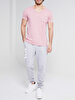 Crew Neck Basic Short Arm Regular Pink T-shirt