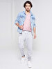 Crew Neck Basic Short Arm Regular Pink T-shirt