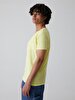 Crew Neck Basic Short Arm Regular Yellow T-shirt
