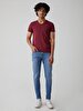 V-neck Basic Short Arm Slim Red T-shirt