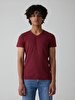 V-neck Basic Short Arm Slim Red T-shirt