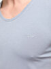 V-neck Basic Short Arm Slim Grey T-shirt