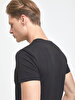 Crew Neck Basic Short Arm Slim Black T-shirt