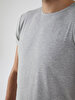 Crew Neck Basic Short Arm Slim Grey T-shirt