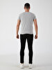 Crew Neck Basic Short Arm Slim Grey T-shirt