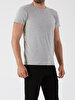 Crew Neck Basic Short Arm Slim Grey T-shirt