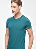 Crew Neck Basic Short Arm Slim Green T-shirt