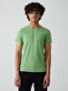 Crew Neck Basic Short Arm Slim Green T-shirt