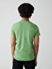Crew Neck Basic Short Arm Slim Green T-shirt