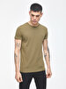 Crew Neck Basic Short Arm Slim Green T-shirt