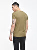 Crew Neck Basic Short Arm Slim Green T-shirt
