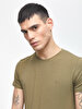 Crew Neck Basic Short Arm Slim Green T-shirt
