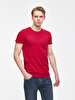 Crew Neck Basic Short Arm Slim Red T-shirt