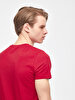 Crew Neck Basic Short Arm Slim Red T-shirt