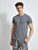 Crew Neck Basic Anthracite T-shirt
