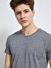 Crew Neck Basic Anthracite T-shirt