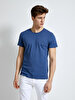 Crew Neck Basic Blue T-shirt