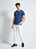 Crew Neck Basic Blue T-shirt