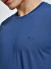 Crew Neck Basic Blue T-shirt