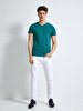 Crew Neck Basic Green T-shirt