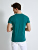 Crew Neck Basic Green T-shirt