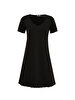 Short Sleeve V-neck Schwarz Klei̇d