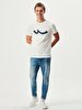 Logo Printed Crew Neck Dust T-shirt