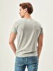 Logo Printed Crew Neck Grey T-shirt