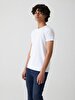 Crew Neck Basic Short Arm Slim White T-shirt