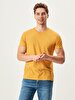 Crew Neck Basic Yellow T-shirt