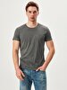 Crew Neck Basic Anthracite T-shirt
